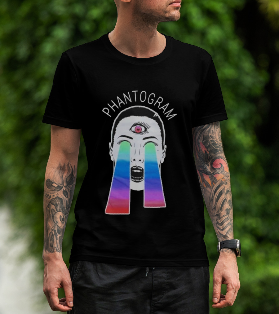 Phantogram Psychedelic Laser Eyes Third Eye Design T-Shirt