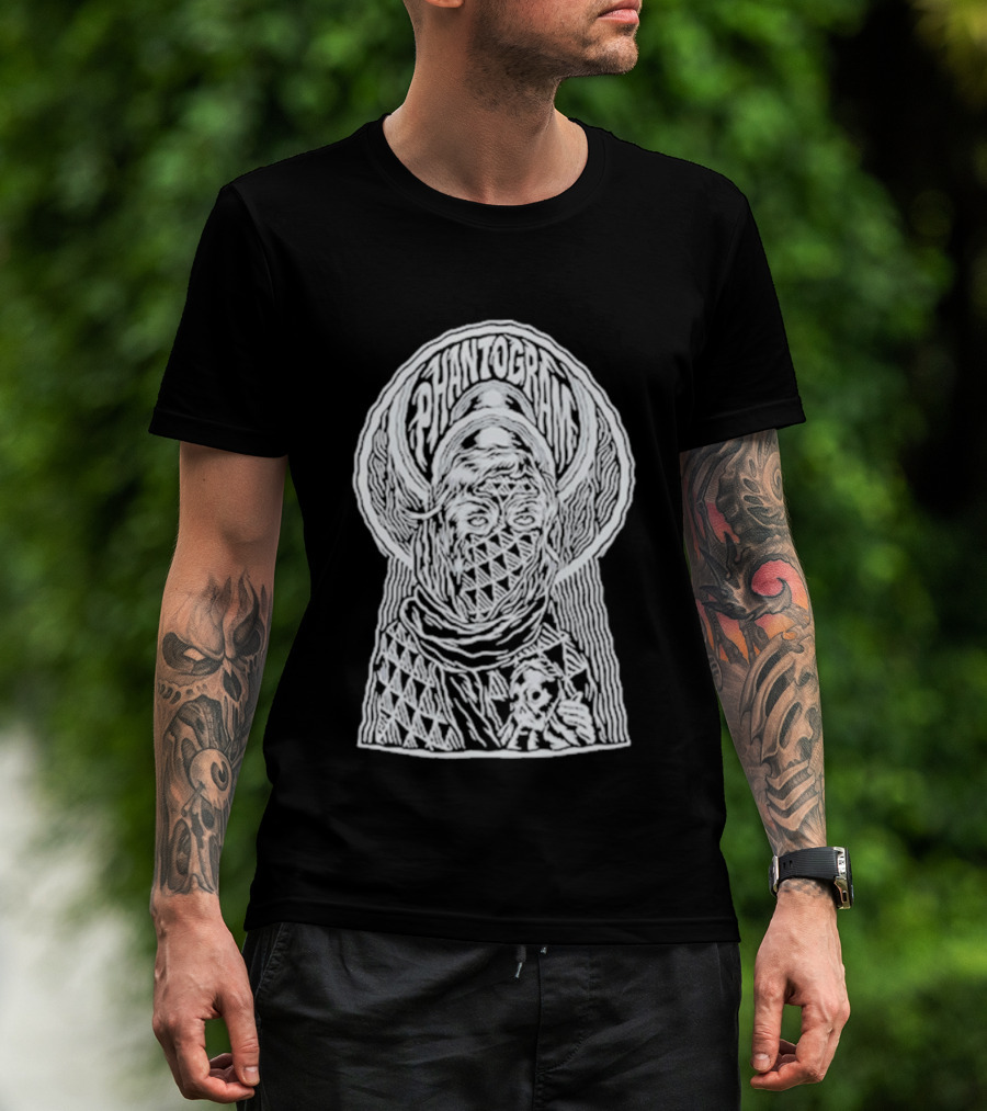 Phantogram Tom Newell Triangular Pattern Optical Illusion T-Shirt