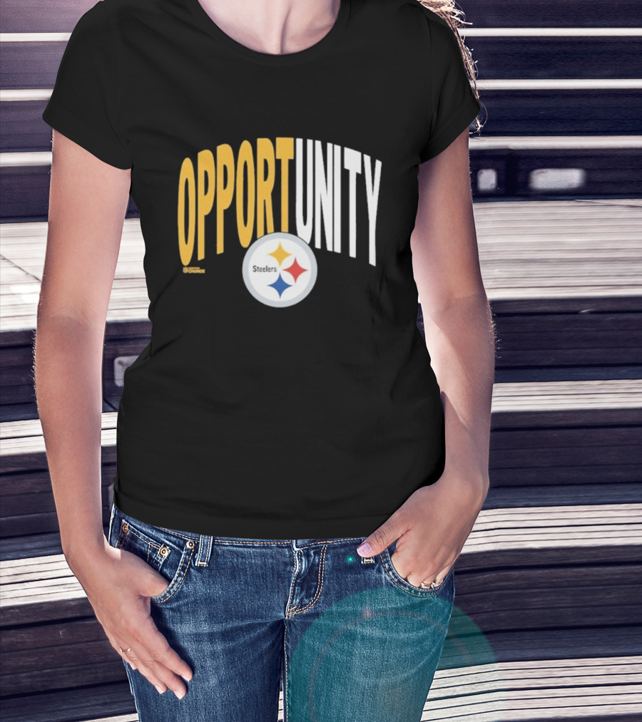 Pittsburgh Steelers Opportunity Inspire Change NFL Logo T-Shirt