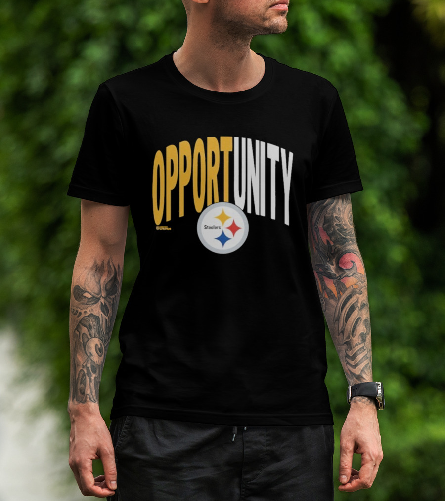 Pittsburgh Steelers Opportunity Inspire Change NFL Logo T-Shirt
