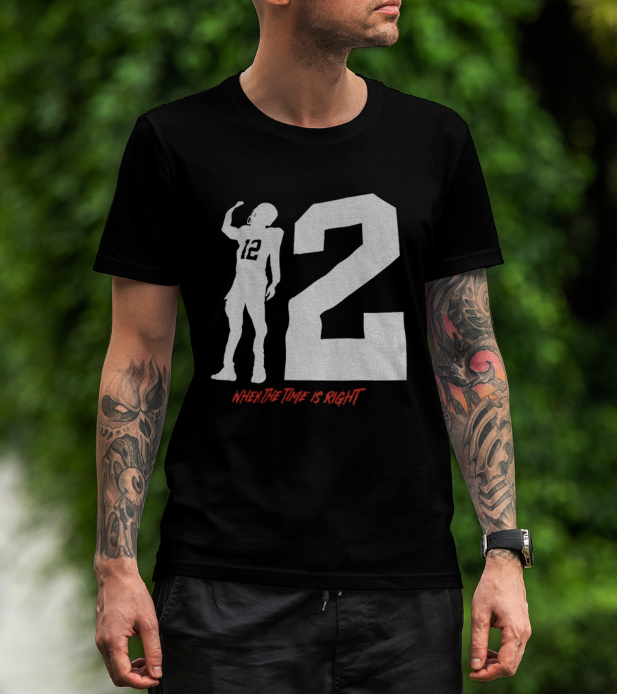 Shedeur Sanders 12 Cleveland Browns When The Time Is Right NFL Football 2025 T-Shirt