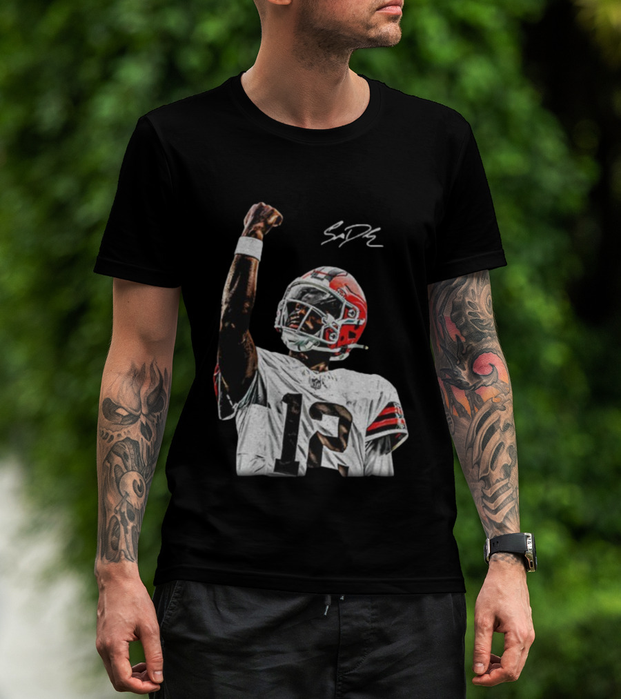 Shedeur Sanders Cleveland Browns NFL Football Signature Vintage T-Shirt