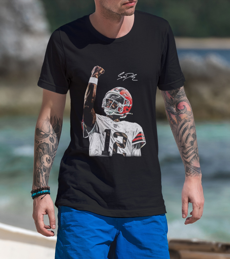 Shedeur Sanders Cleveland Browns NFL Football Signature Vintage T-Shirt