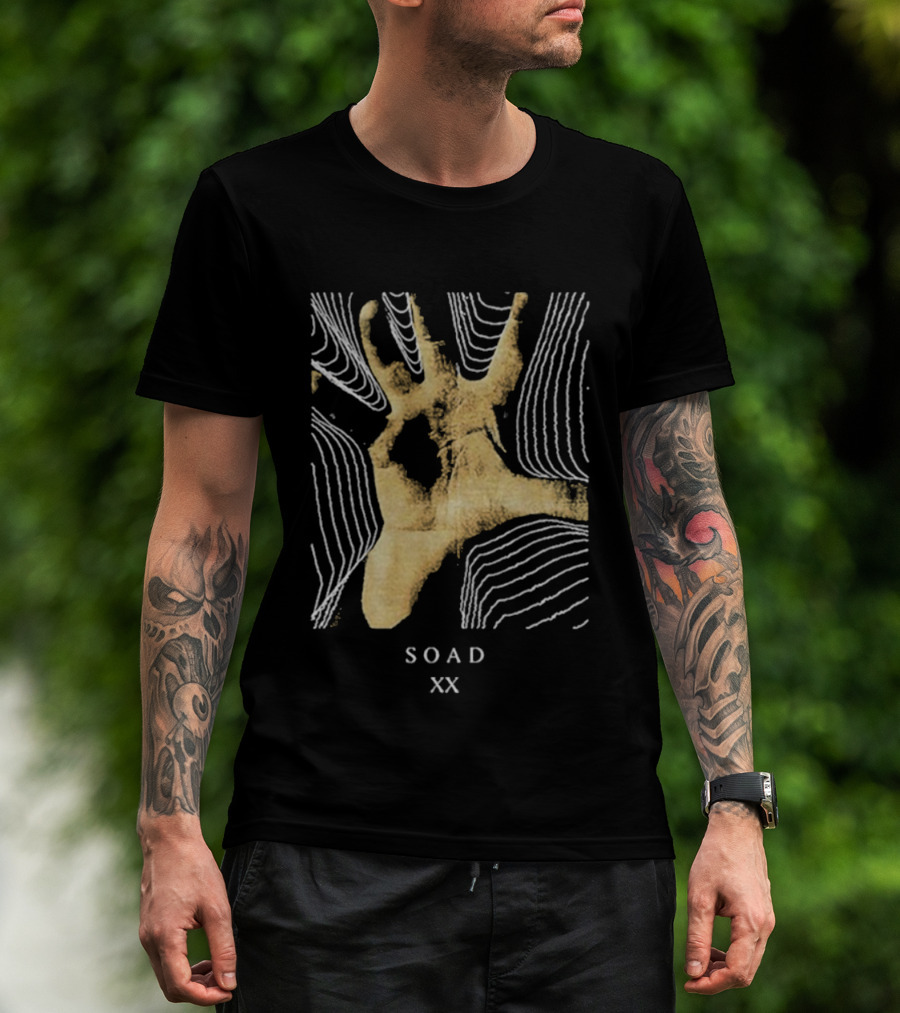 SOAD 20 Years XX Hand Design Anniversary T-Shirt