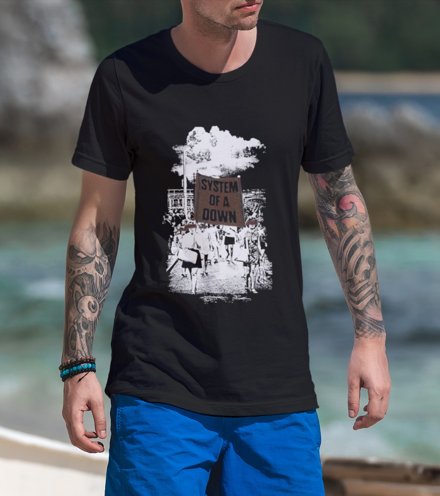 System Of A Down Red Flag Band Tribute T-Shirt