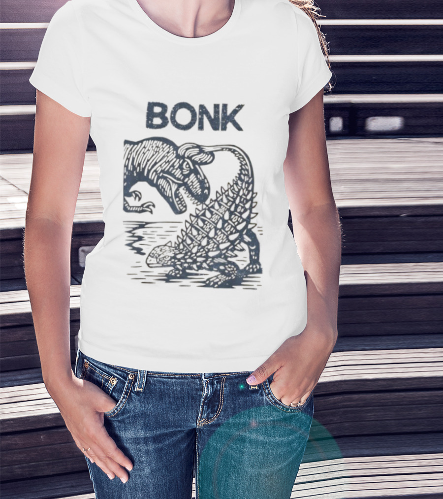 Bonk Dinosaur Comic Prehistoric Humor T-Shirt