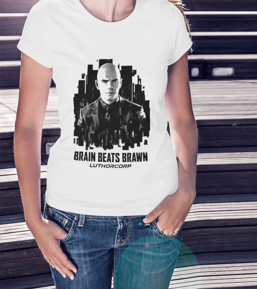 Brain Beats Brawn Luthorcorp Lex Luthor Villain Silhouette T-Shirt