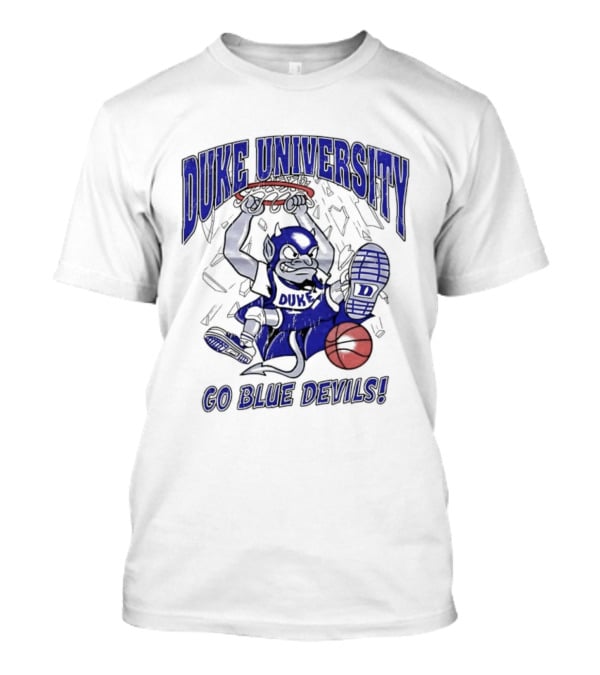 Duke University Blue Devils Basketball Dunking Mascot Go Blue Devils T-Shirt