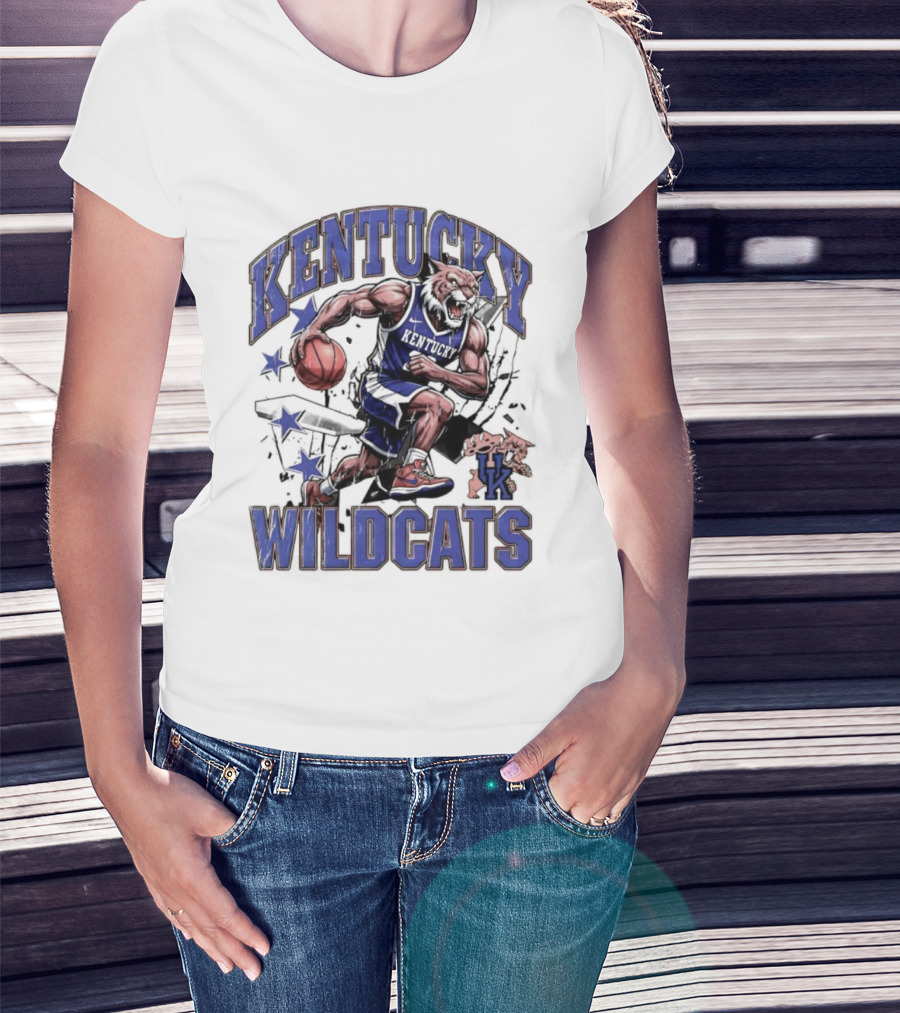 Kentucky Wildcats Basketball Mascot UK Team Wildcats T-Shirt