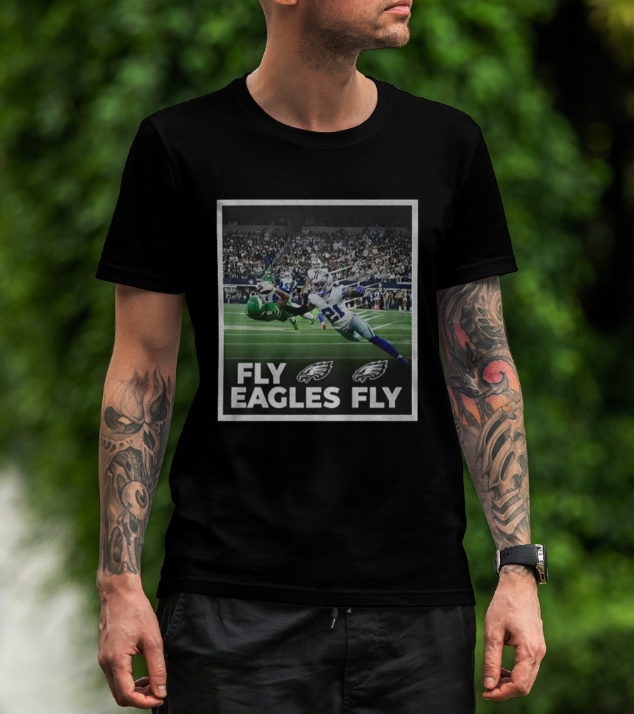 Philadelphia Eagles DeVonta Smith Touchdown Fly Eagles Fly NFL 2025 T-Shirt