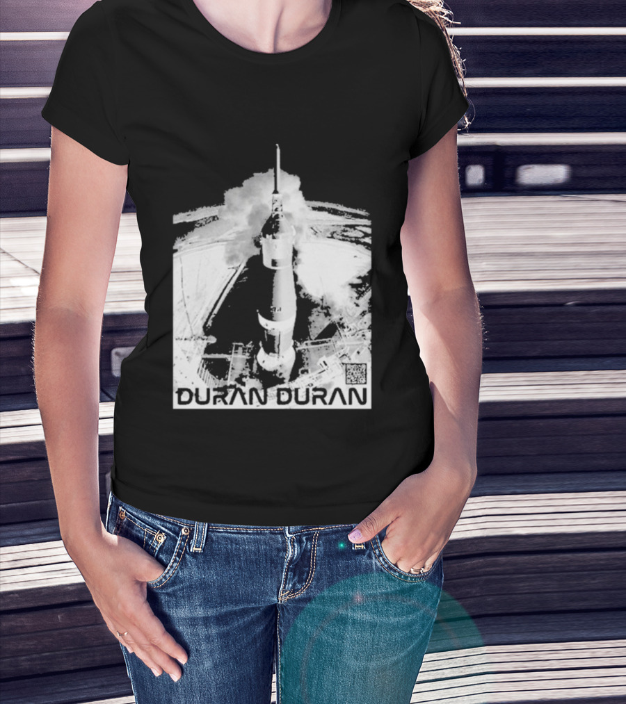 Duran Duran Rocket Launch Space Exploration Music Theme T-Shirt