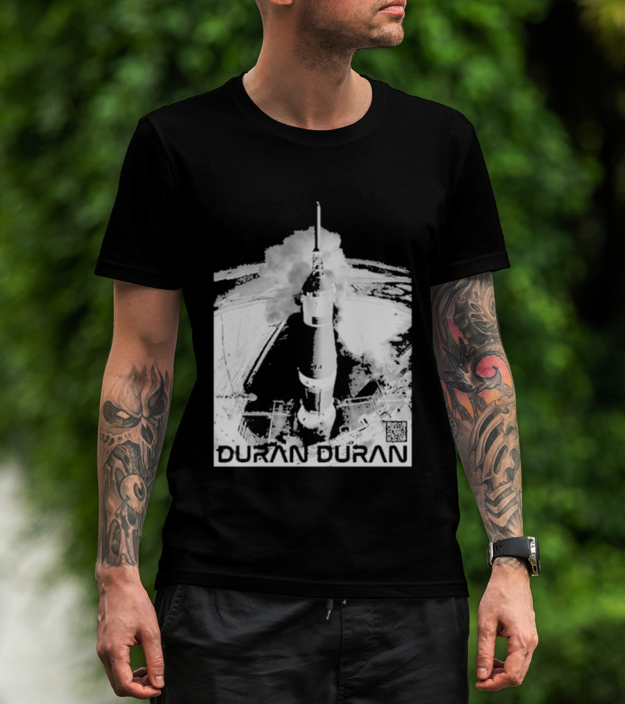 Duran Duran Rocket Launch Space Exploration Music Theme T-Shirt