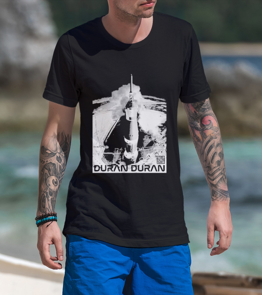 Duran Duran Rocket Launch Space Exploration Music Theme T-Shirt
