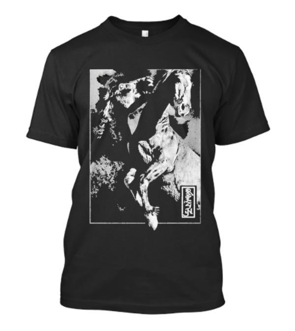 Rezn Horses Dynamic Equine Movement Black And White T-Shirt