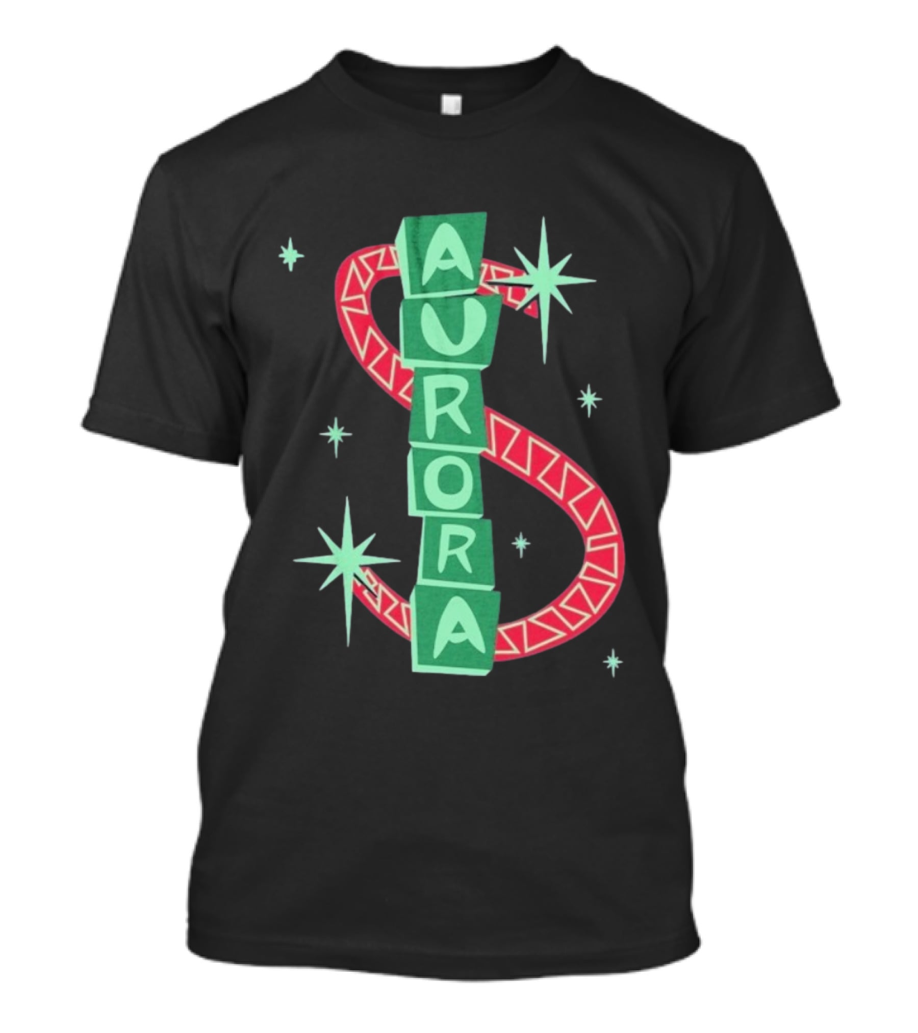 Superjumbo Aurora Retro Space Northgate Aesthetic T-Shirt