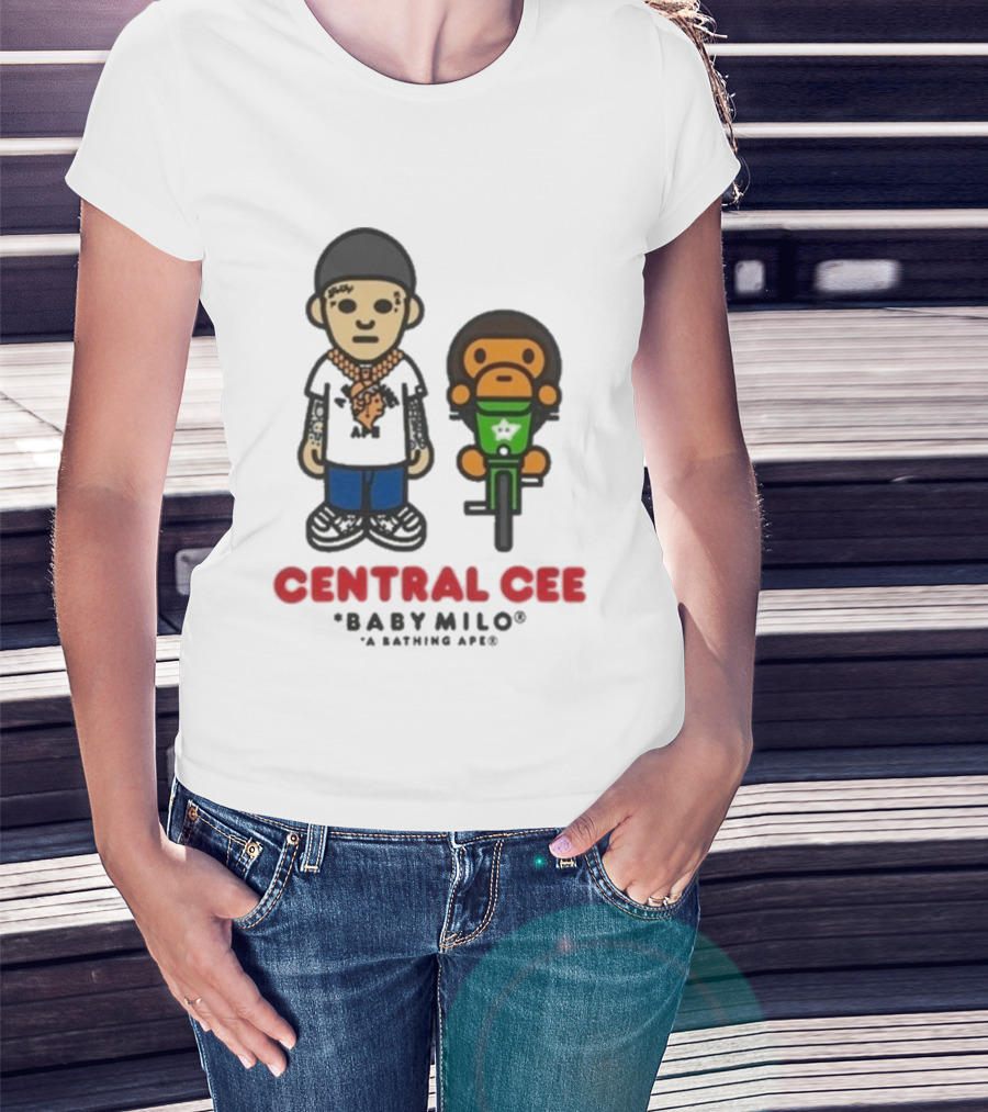 BAPE SYNA Central Cee Baby Milo A Bathing Ape Hip-Hop Streetwear Character T-Shirt