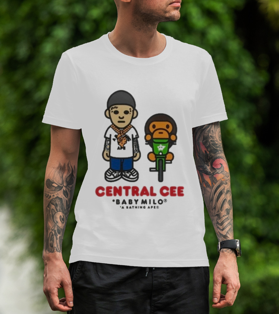BAPE SYNA Central Cee Baby Milo A Bathing Ape Hip-Hop Streetwear Character T-Shirt