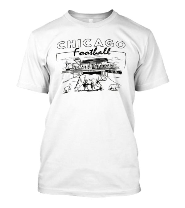 Chicago Bears Soldier Field Football Bears Sketch T-Shirt