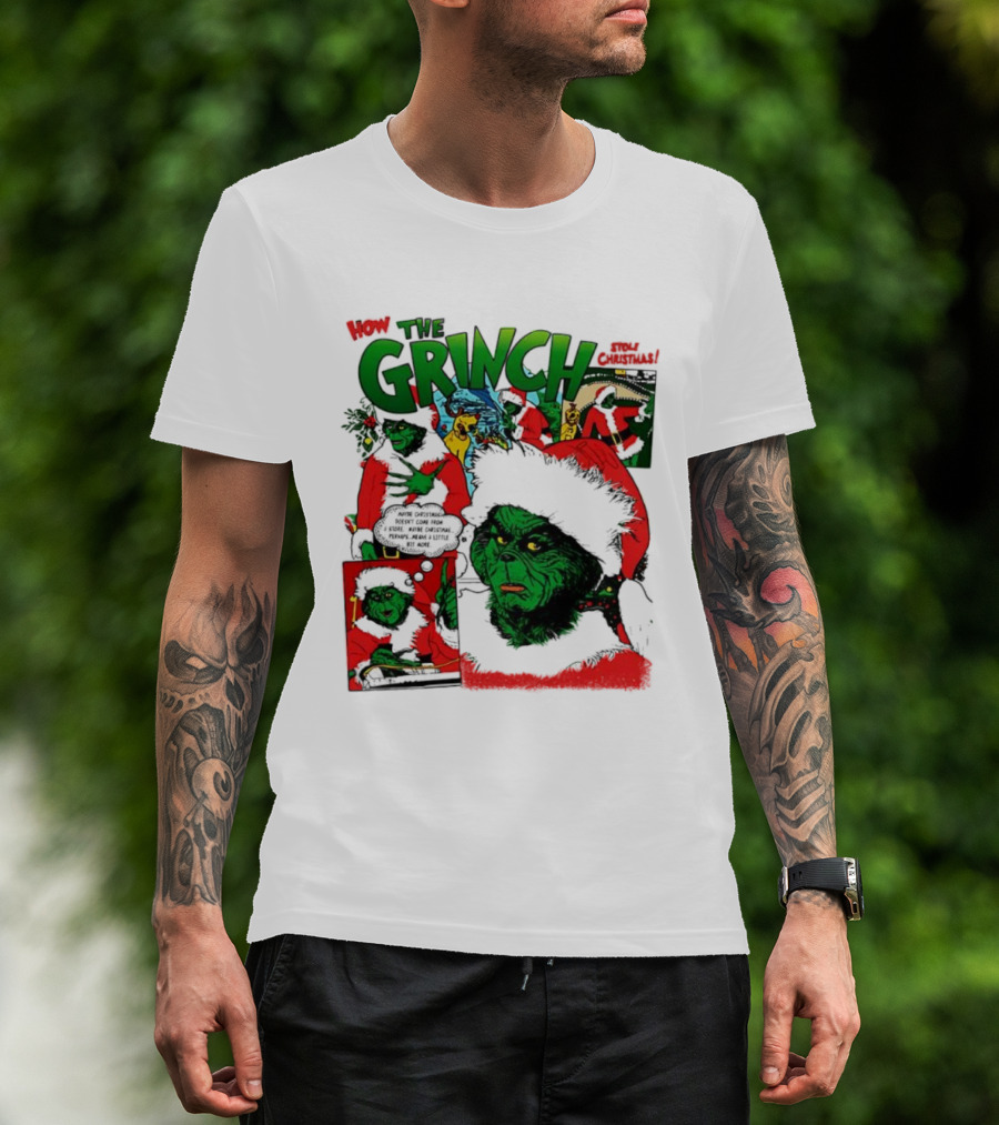 How The Grinch Stole Christmas Story Grinch Movie Scenes Holiday Style T-Shirt