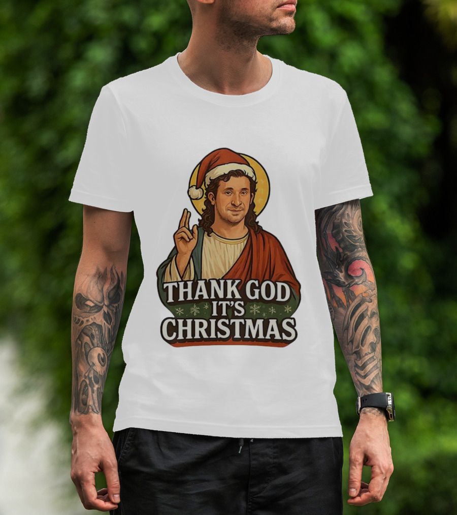 Thank God It’s Christmas Robbie Fowler Santa Christian Blessing T-Shirt