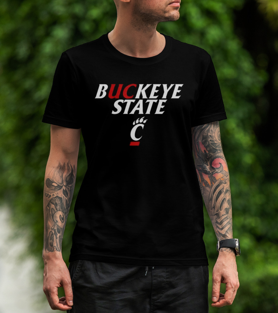 Cincinnati Bearcats Buckeye State UC Paw Print T-Shirt