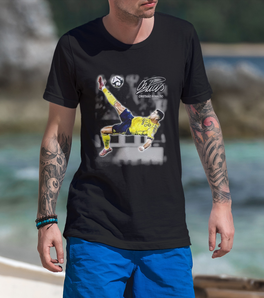 Cristiano Ronaldo Bicycle Kick 2025 Signature T-Shirt