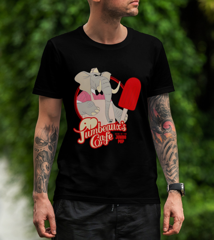 Disney Zootopia Jumbeaux’s Cafe Elephant Character Holding Ice Pop T-Shirt