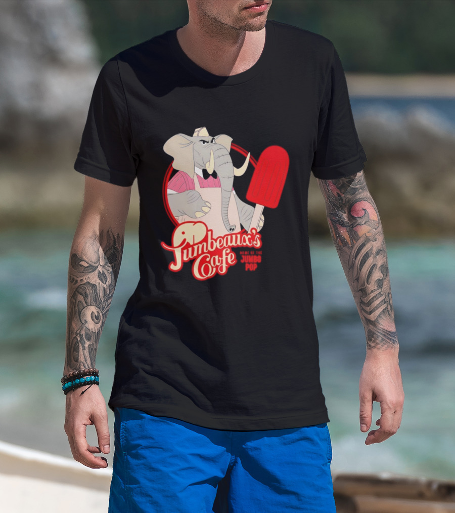Disney Zootopia Jumbeaux’s Cafe Elephant Character Holding Ice Pop T-Shirt