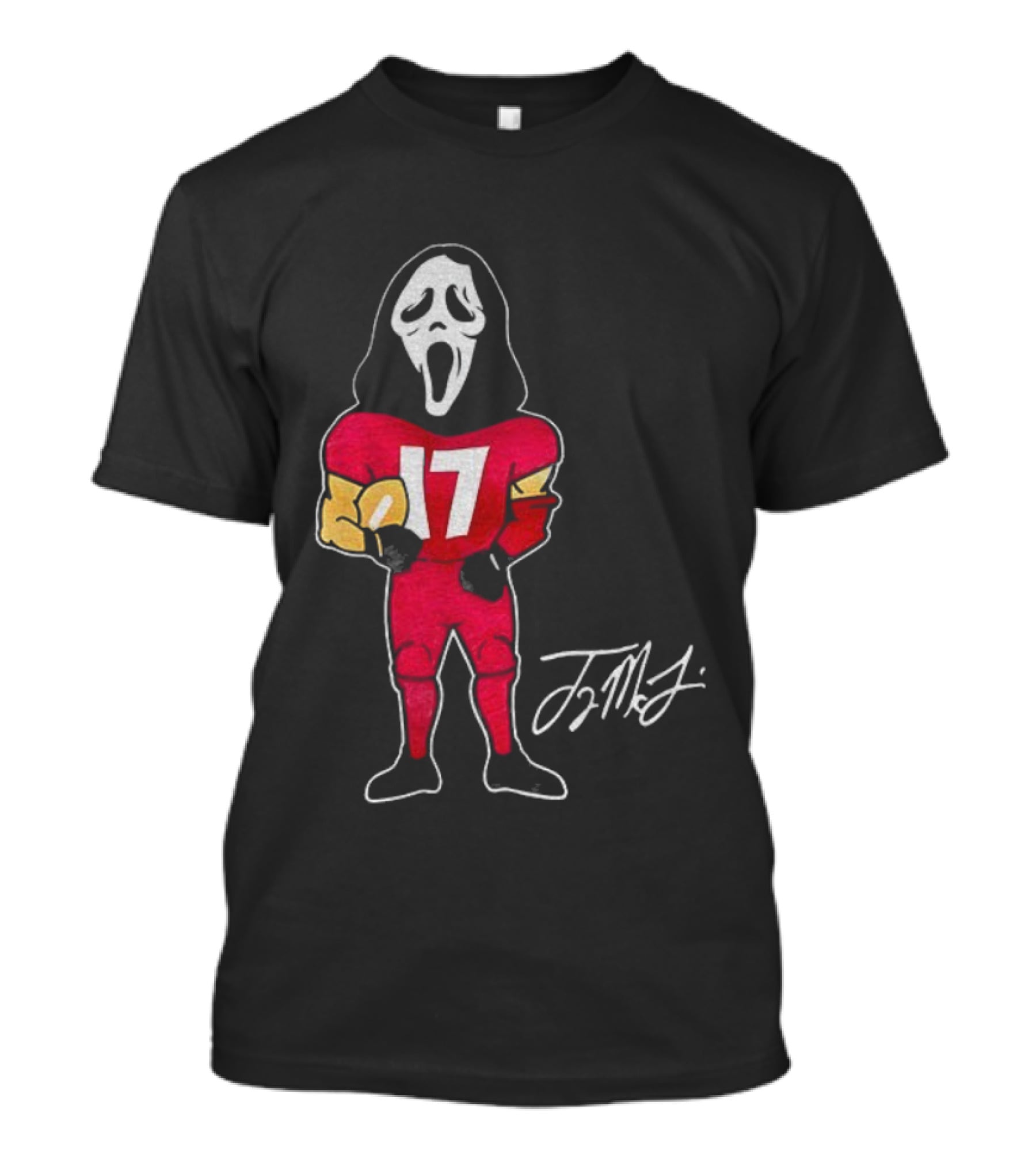 Ghostface Terry McLaurin 17 Washington Commanders NFL Football Signature T-Shirt