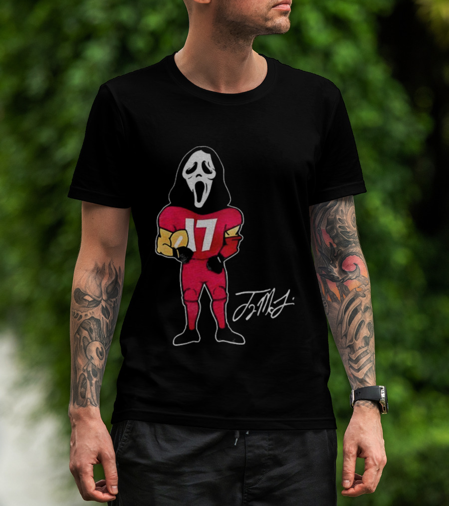 Ghostface Terry McLaurin 17 Washington Commanders NFL Football Signature T-Shirt