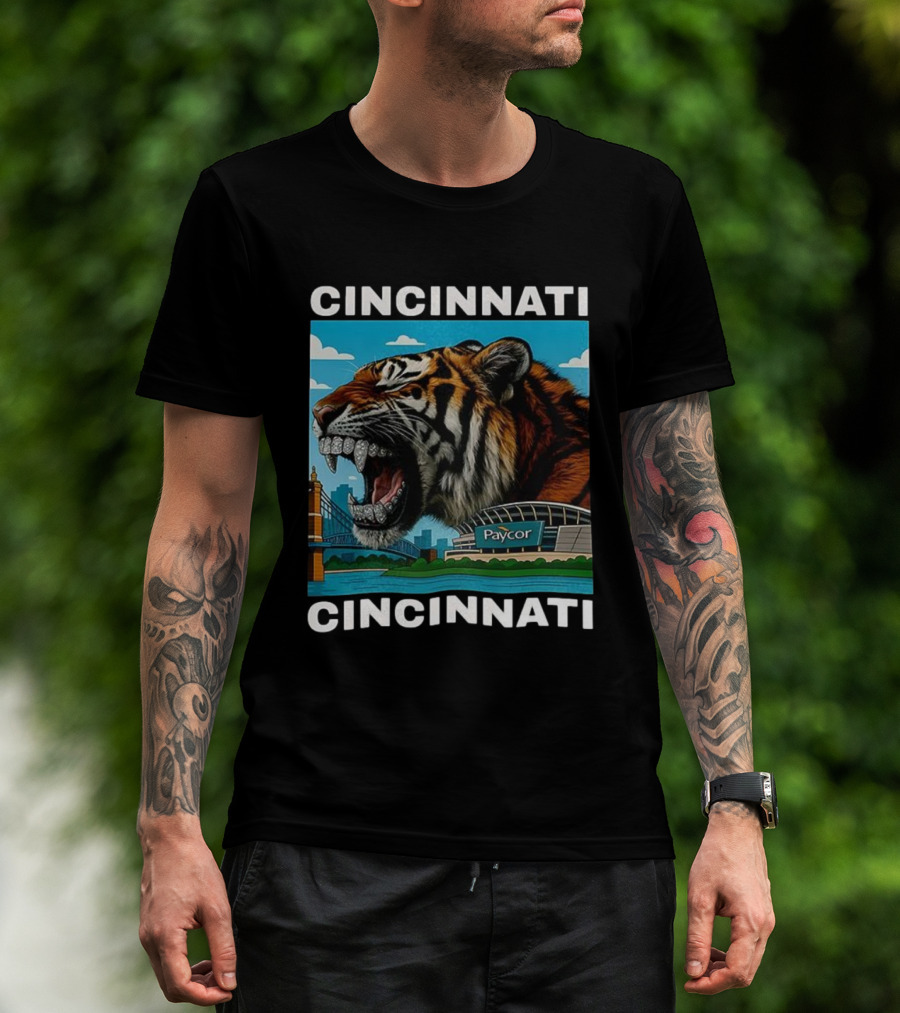 Cincinnati Tiger Iced Out Grillz Paycor Stadium Roar T-Shirt
