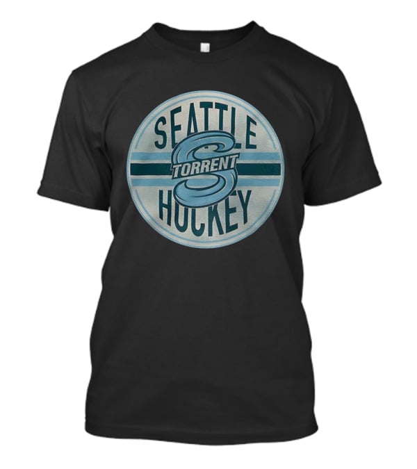 Seattle Torrent Hockey S Emblem Blue Circle Design T-Shirt