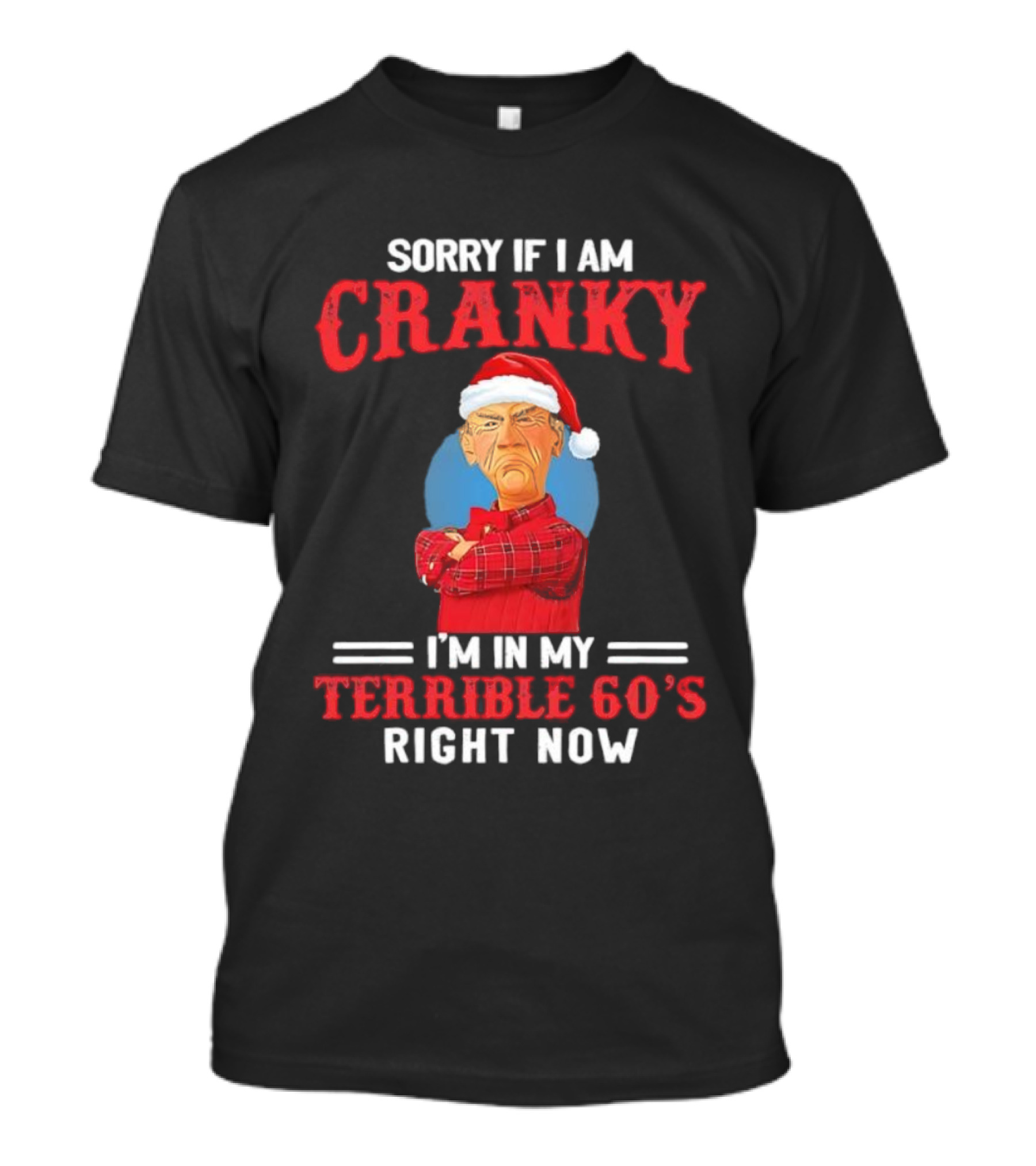 Sorry If I Am Cranky I’m In My Terrible 60’s Right Now Christmas Santa Hat T-Shirt