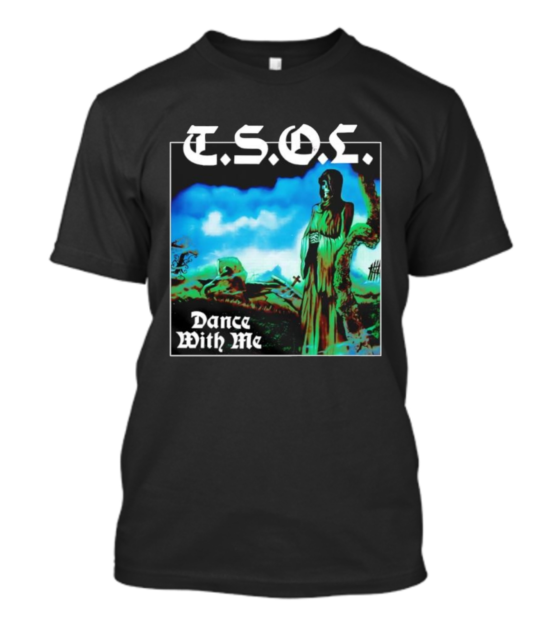 T.S.O.L. Dance With Me Album Art Cemetery Scene T-Shirt