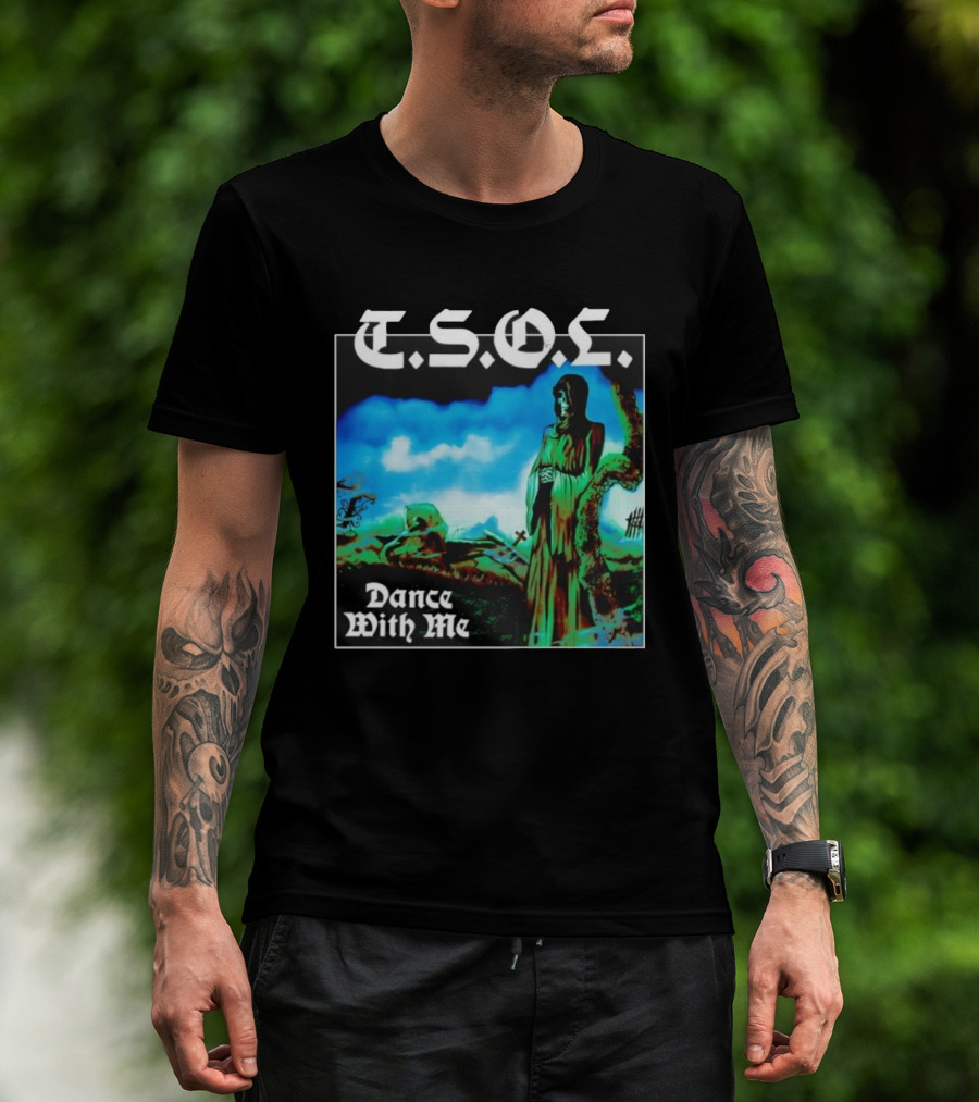 T.S.O.L. Dance With Me Album Art Cemetery Scene T-Shirt