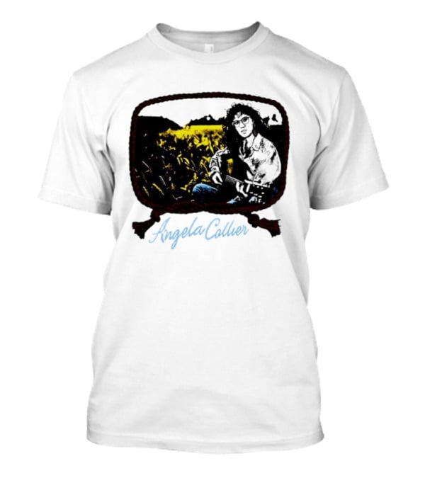 Angela Collier Self-Titled Album Acoustic Guitar In Field T-Shirt