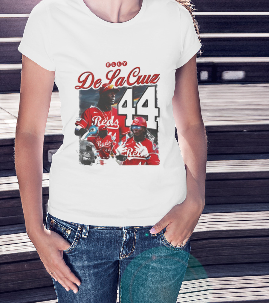 De La Cruz 44 Reds Vintage Style Electricidad Sports Icon T-Shirt