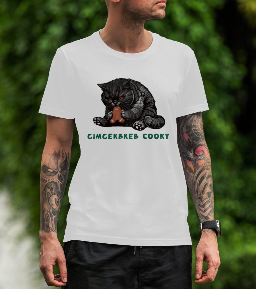 Gimgerbreb Cooky Cat Christmas Gingerbread Cookie Cat T-Shirt