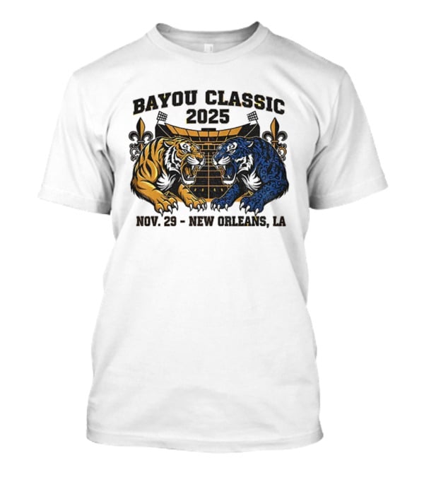 Bayou Classic 2025 Nov 29 New Orleans LA Grambling Vs Southern Rivalry HBCU Football T-Shirt