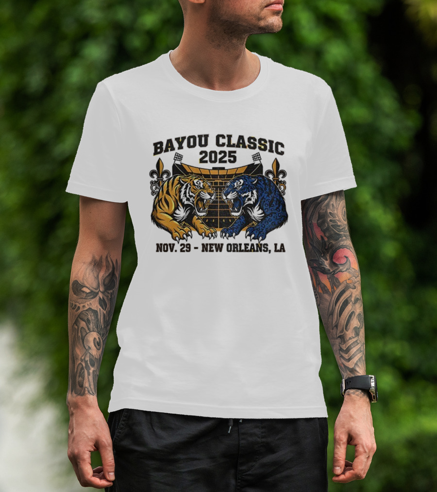 Bayou Classic 2025 Nov 29 New Orleans LA Grambling Vs Southern Rivalry HBCU Football T-Shirt