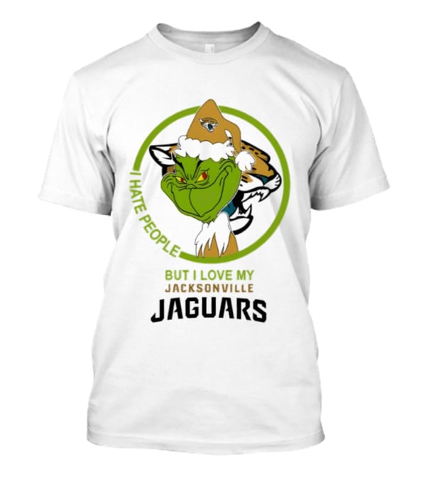 Jacksonville Jaguars Grinch I Hate People But I Love My Jacksonville Jaguars T-Shirt