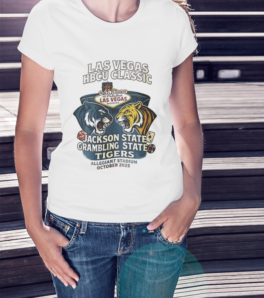 Las Vegas HBCU Classic Jackson State Vs Grambling State Tigers Allegiant Stadium October 2025 T-Shirt