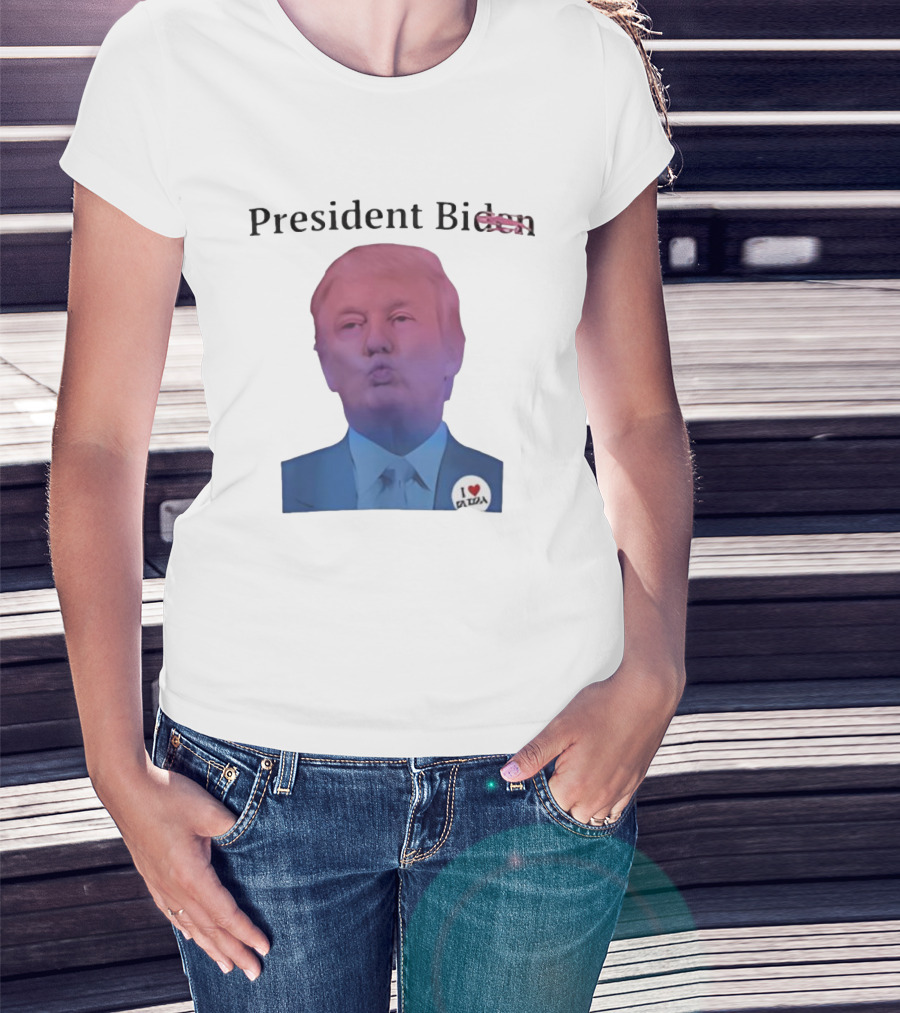 President Bi Den Trump I Love Leda T-Shirt