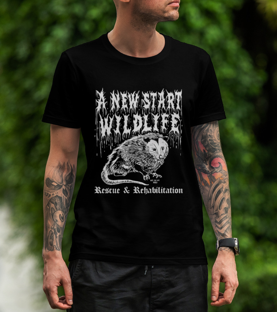 A New Start Wildlife Rescue Rehabilitation Rat Design T-Shirt