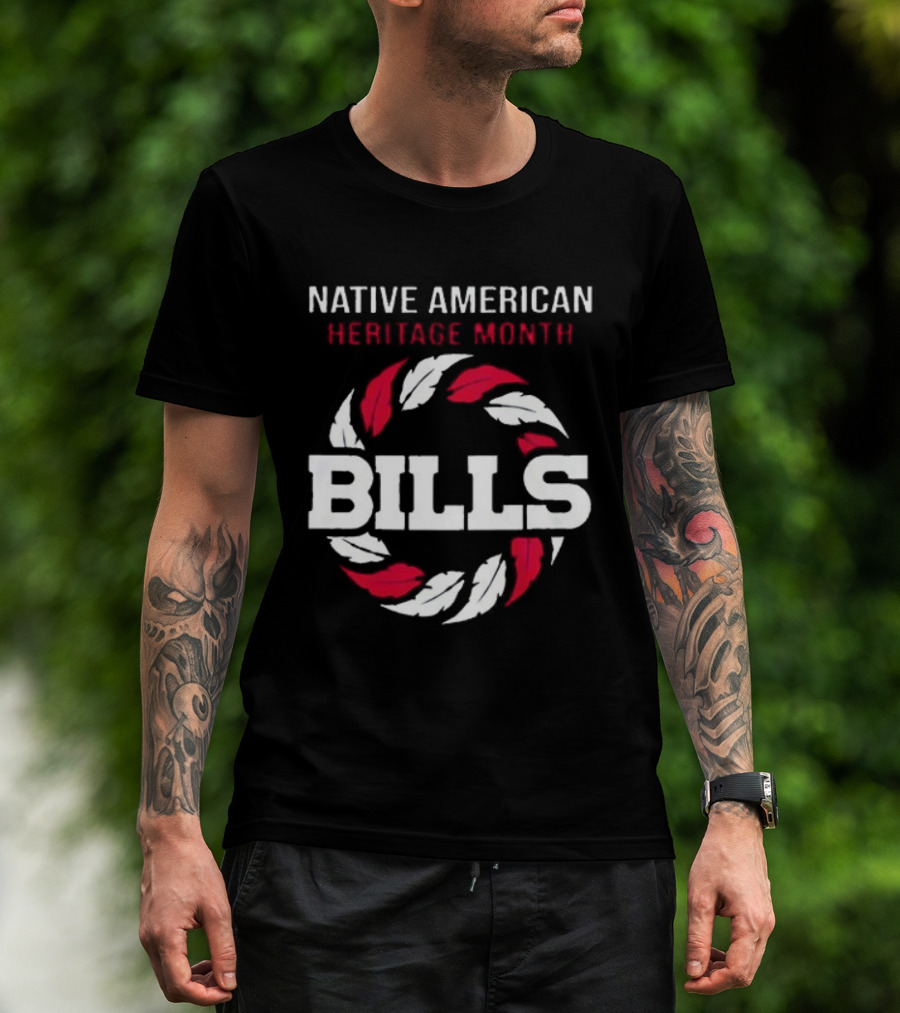 Buffalo Bills Native American Heritage Month Bills Wreath Design T-Shirt
