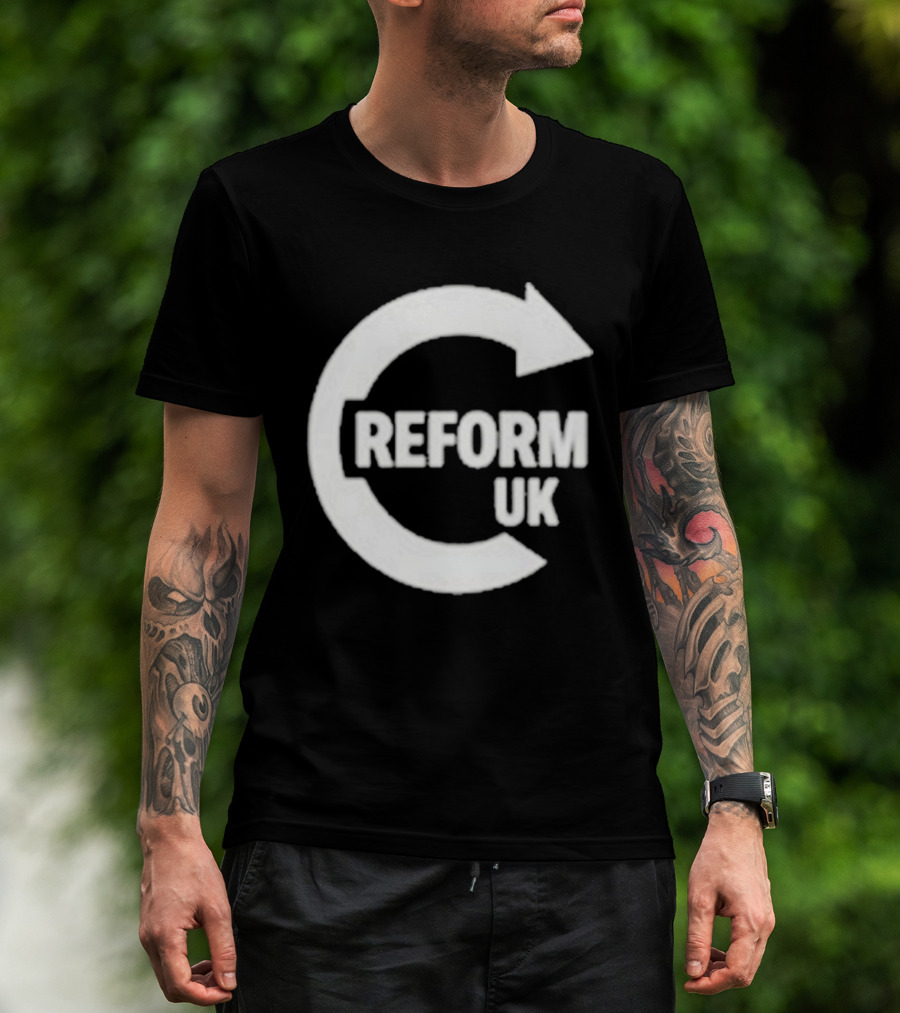 Reform UK Paul Doyle Political Symbol Arrow Circular Icon T-Shirt