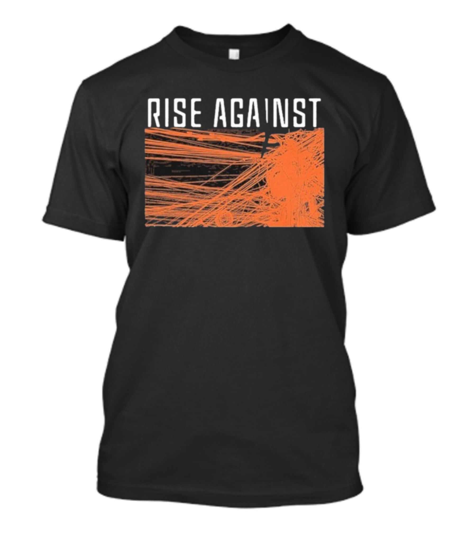 Rise Against Wire Abstract Orange Lines T-Shirt