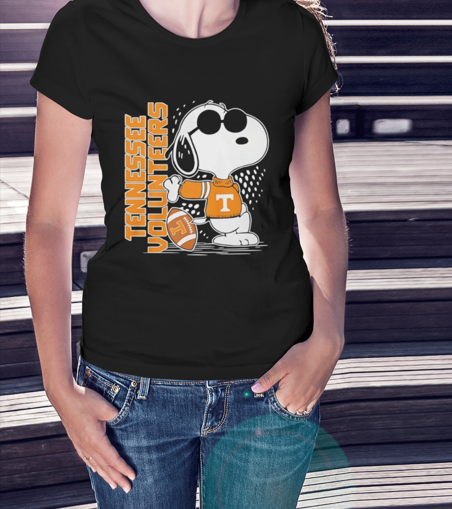 Snoopy Joe Cool Tennessee Volunteers Football Merchandise T-Shirt