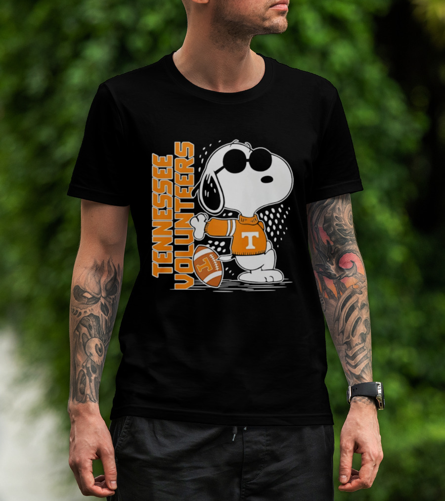 Snoopy Joe Cool Tennessee Volunteers Football Merchandise T-Shirt