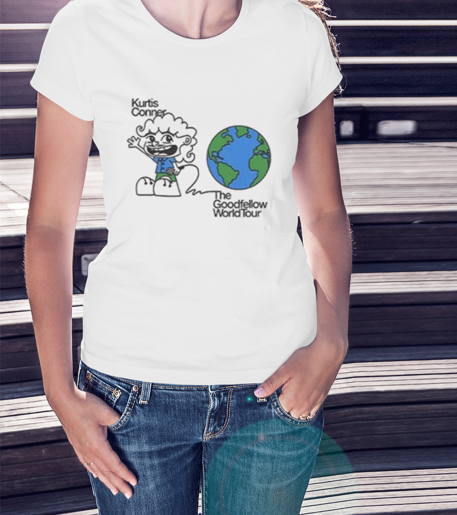 Kurtis Conner The Goodfellow World Tour 2025 Earth Character Illustration T-Shirt